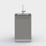 Bloque 12 con fregadero 340x400 mm y grifo "Caressi"
