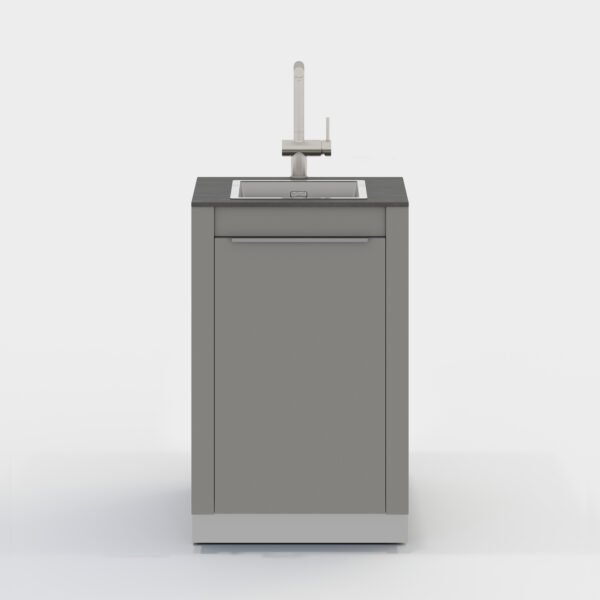 Bloque 12 con fregadero 340x400 mm y grifo "Caressi"